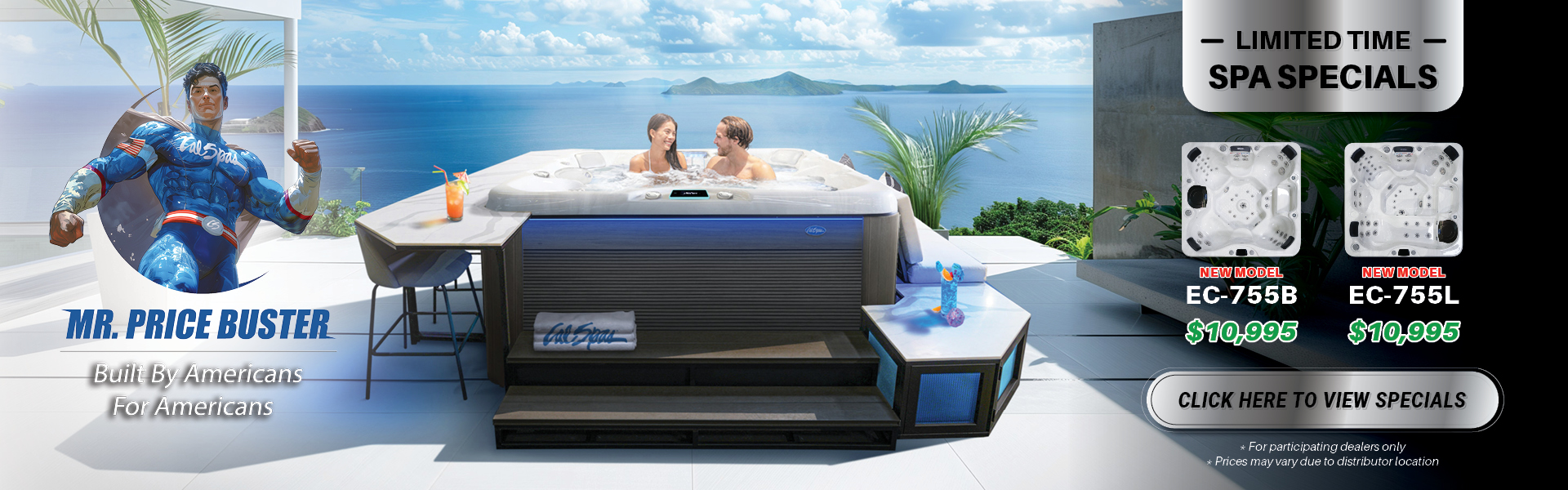 Calspas hot tub being used in a family setting - Evansville
